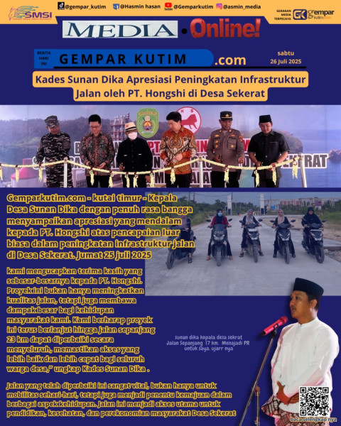 Peresmian Semenisasi Jalan Desa oleh PT Kobexindo Cement