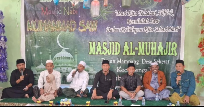 Maulid Nabi Muhammad SAW di Masjid Al Muhajir Dusun Mampang Desa Sekerat. (20 September 2025)