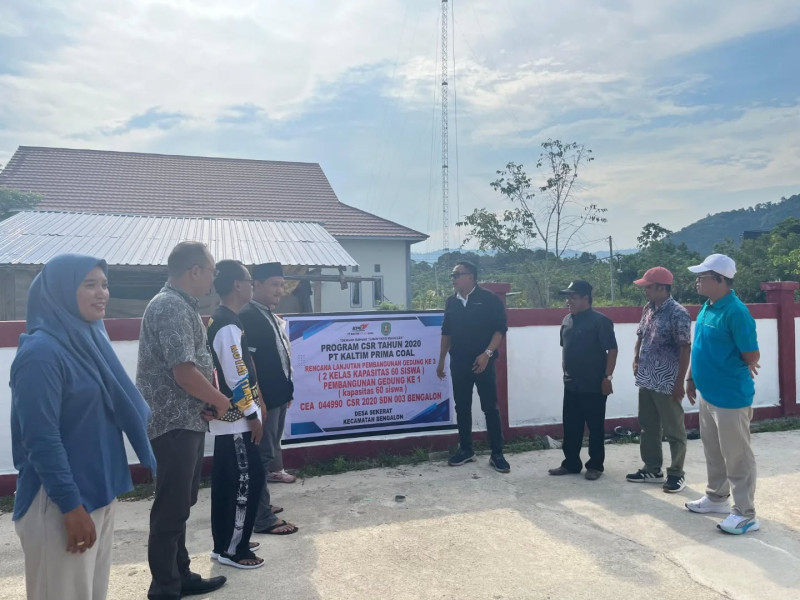 "Serah Terima Program CSR Tahun 2019 PT Kaltim Prima Coal  Pembangunan Gedung  (2 Kelas Kapasitas 60 Siswa) SDN 003 BENGALON. "10 Oktober 2025"